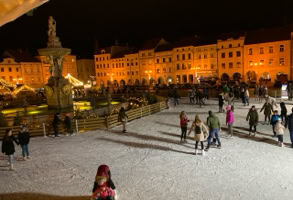Budweis Budejovice in winter