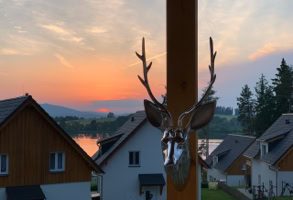Sunset at the Lipno Lake
