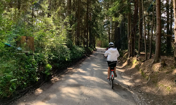 Bike ride around the Lipno Lake